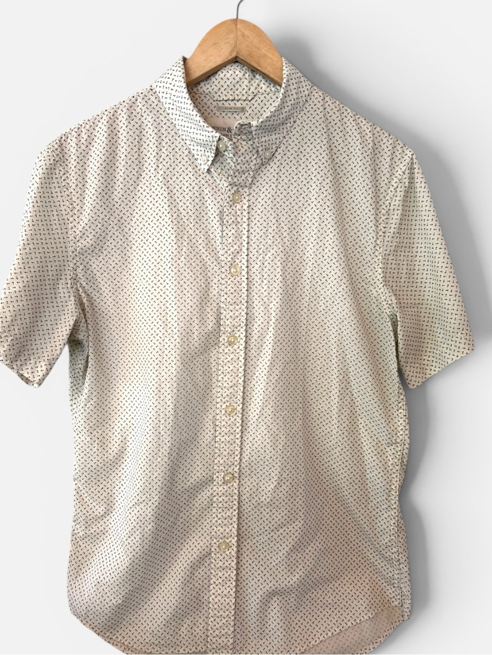 RALPH LAUREN DENIM & SUPPLY COTTON BUTTON DOWN ANCHOR PRINT M